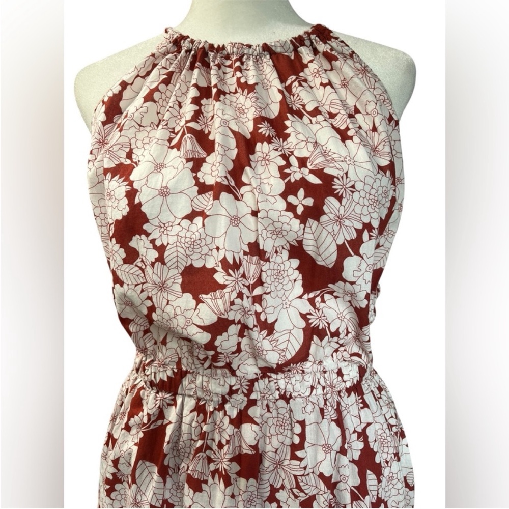 GAP Woman’s Brown&White Halter Dress with side Cut-Outs - Medium - Picture 4 of 15